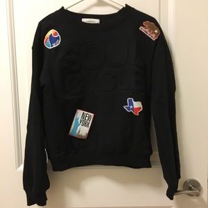 Soulcycle region patches sweatshirt